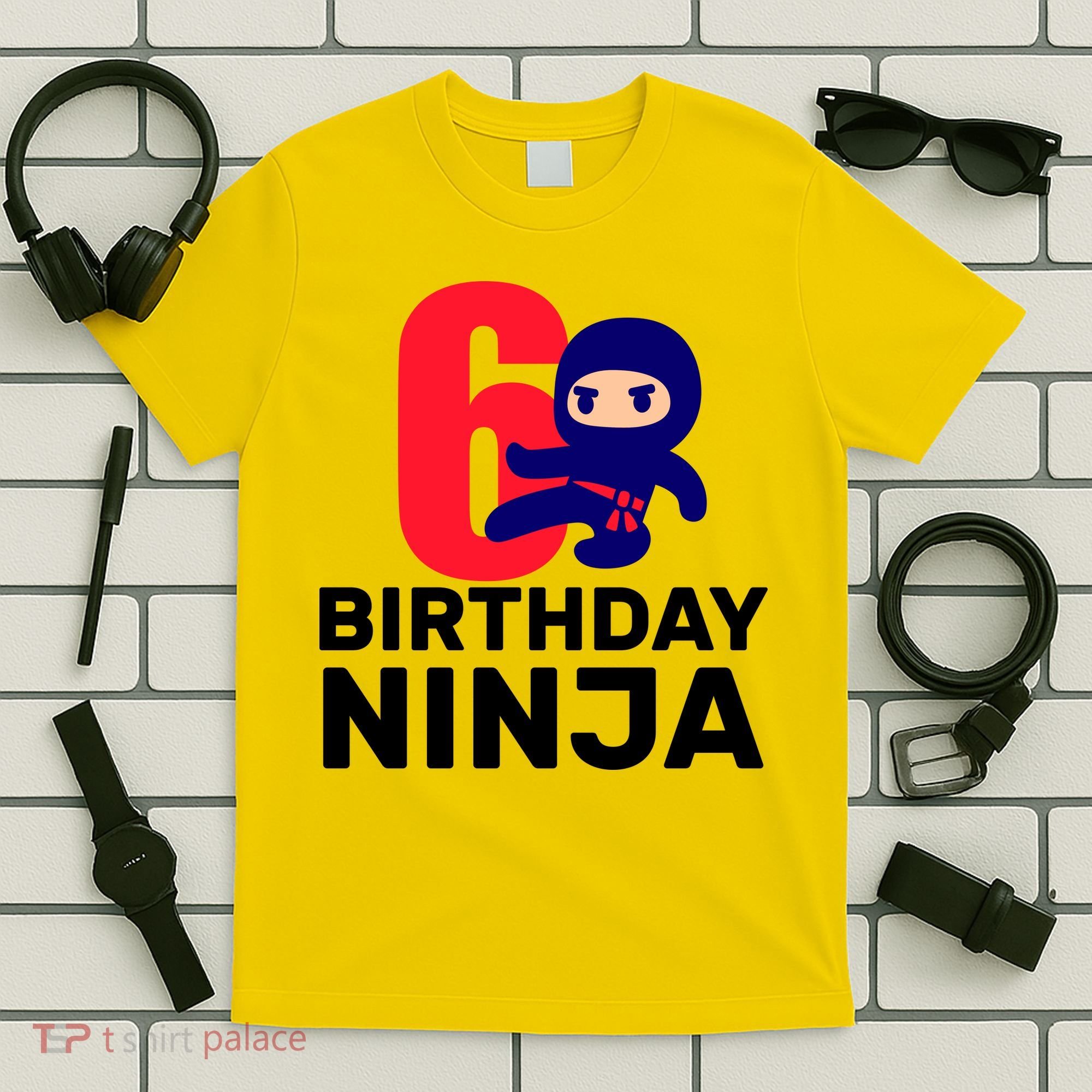 6th Birthday Ninja  T-Shirt