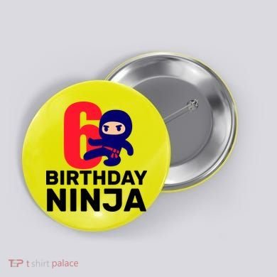 6th Birthday Ninja  Button