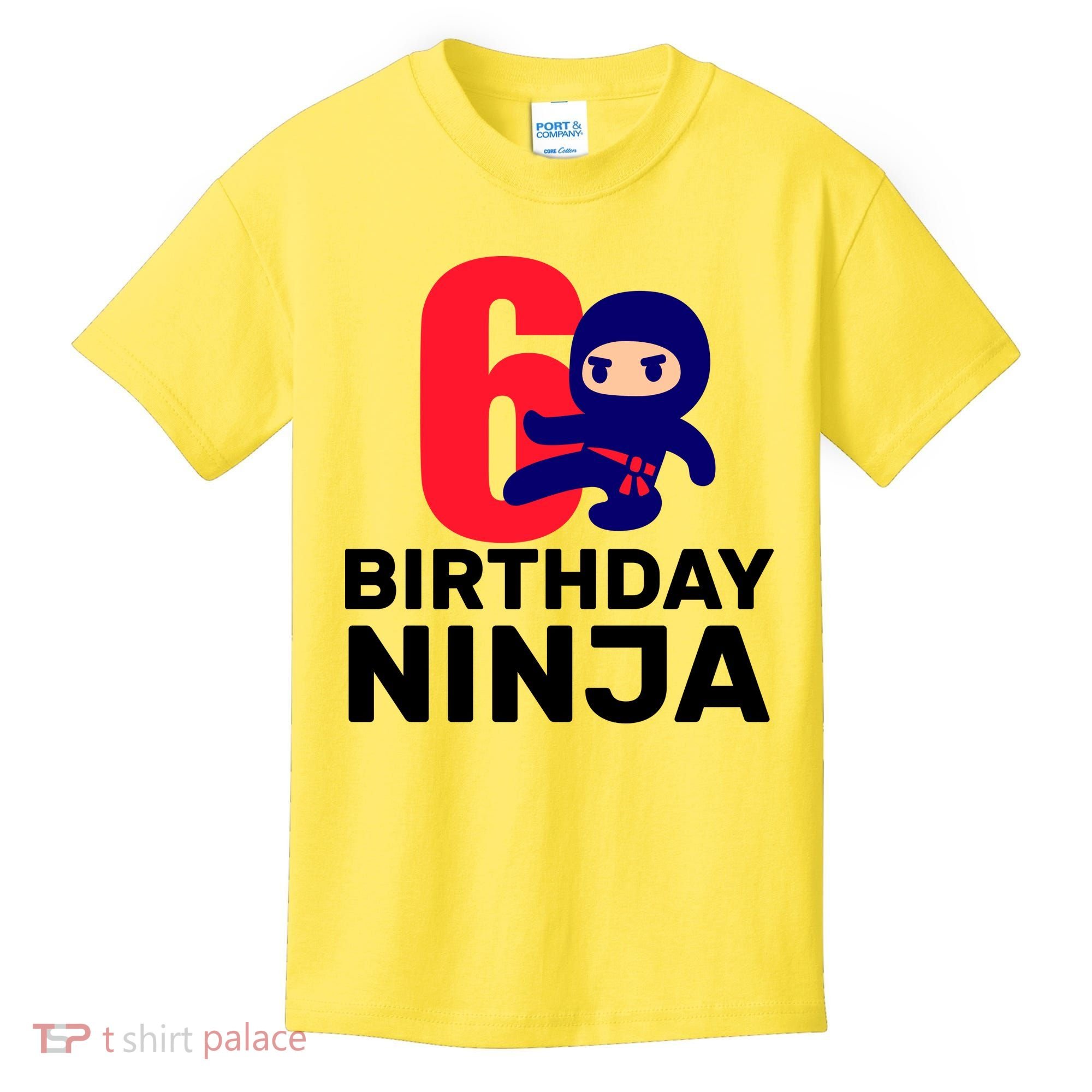6th Birthday Ninja  Kids T-Shirt