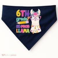 6th Grade? No Prob Llama USA-Made Doggie Bandana thumb 0