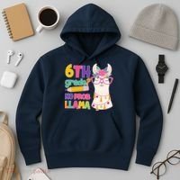 6th Grade? No Prob Llama Hoodie thumb 3