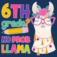 6th Grade? No Prob Llama Apron thumb 3