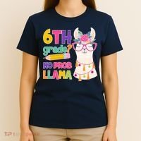 6th Grade? No Prob Llama T-Shirt thumb 4