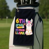 6th Grade? No Prob Llama Golf Towel thumb 2