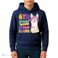 6th Grade? No Prob Llama Kids Hoodie thumb 4