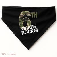 6th Grade Rocks Camo USA-Made Doggie Bandana thumb 0
