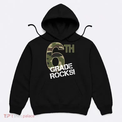 6th Grade Rocks Camo Hoodie