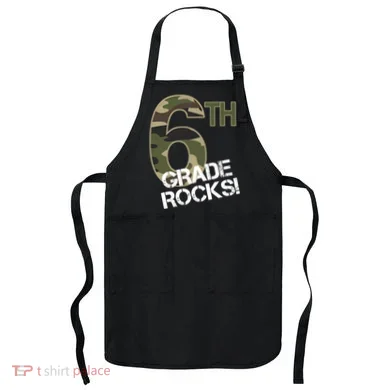 6th Grade Rocks Camo Apron