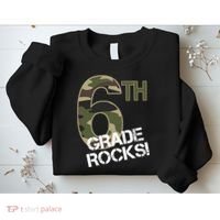 6th Grade Rocks Camo Sweatshirt thumb 2