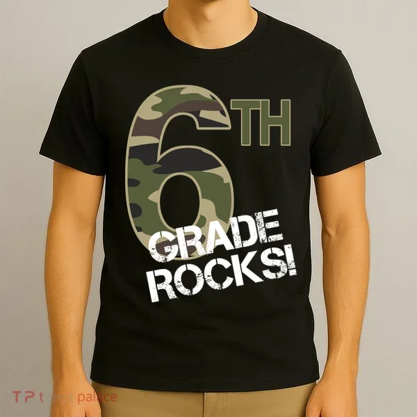 6th Grade Rocks Camo T-Shirt