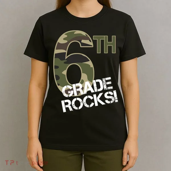 6th Grade Rocks Camo T-Shirt