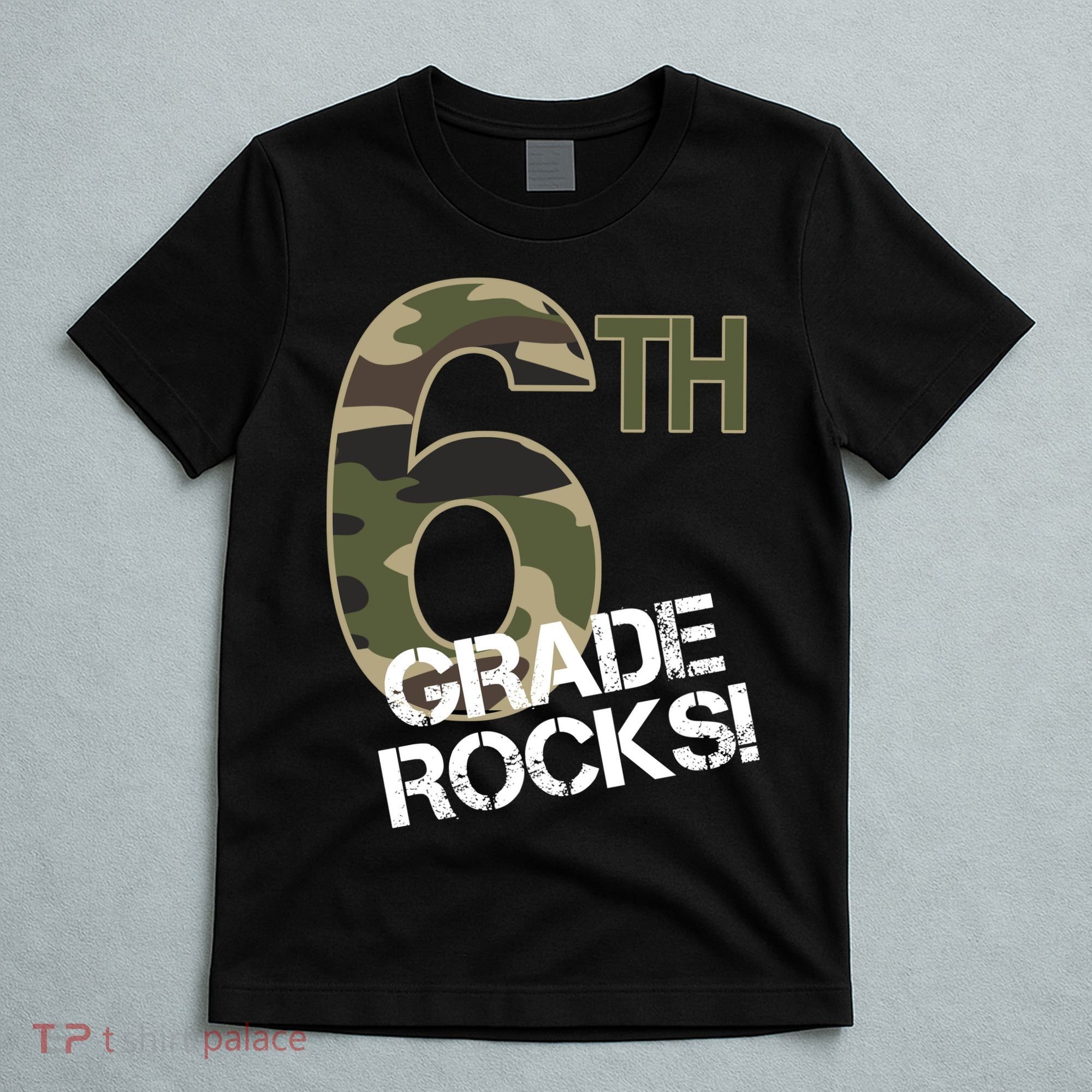 6th Grade Rocks Camo T-Shirt