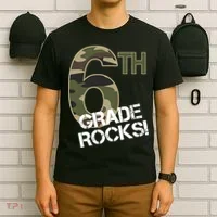 6th Grade Rocks Camo T-Shirt thumb 6