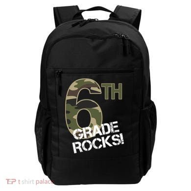 6th Grade Rocks Camo Backpack