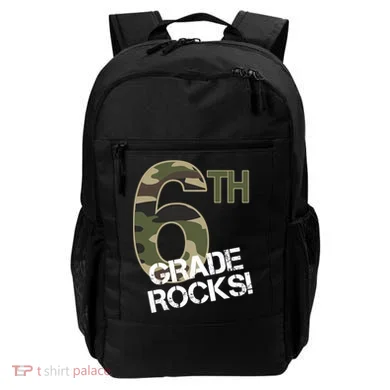 6th Grade Rocks Camo Backpack