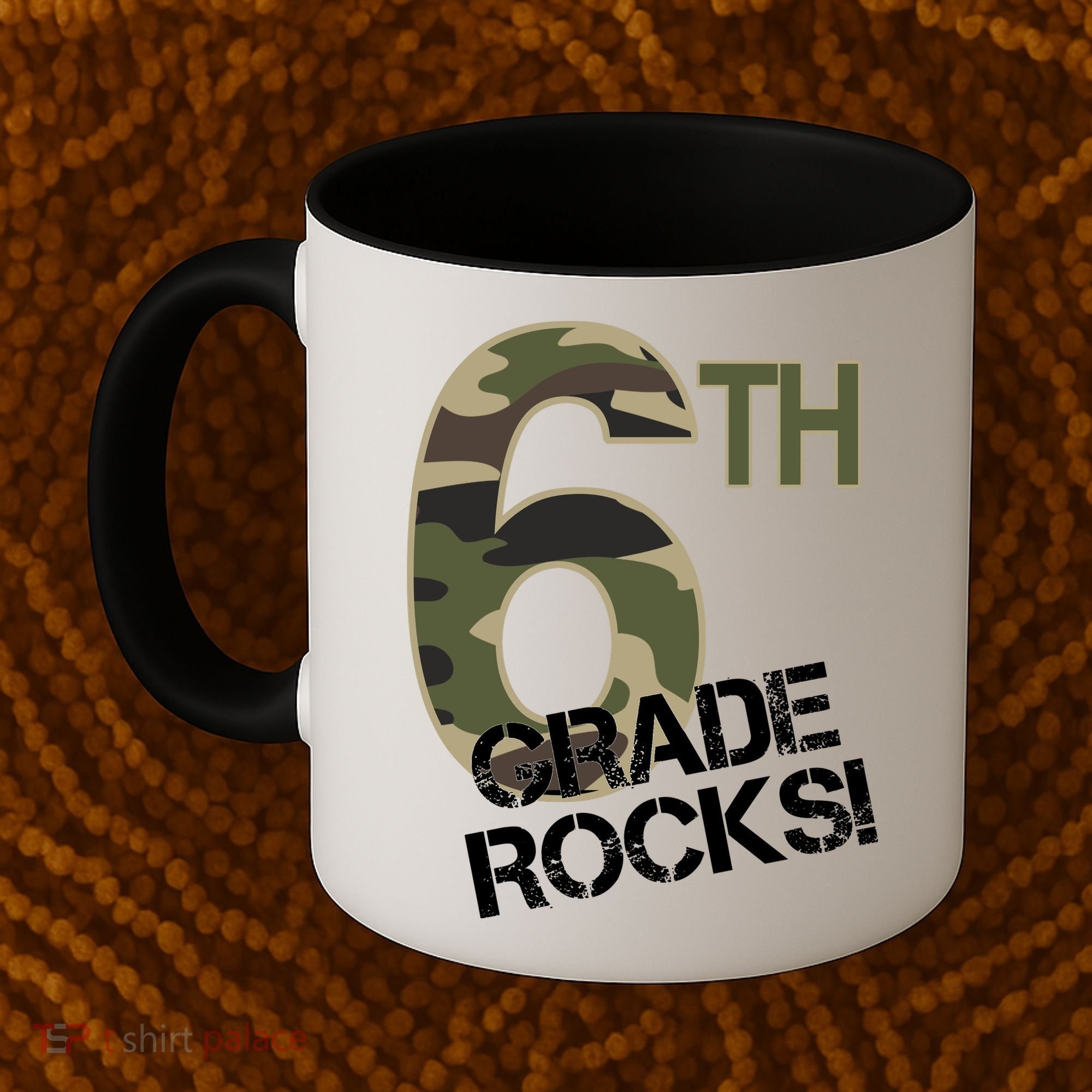 6th Grade Rocks Camo Coffee Mug