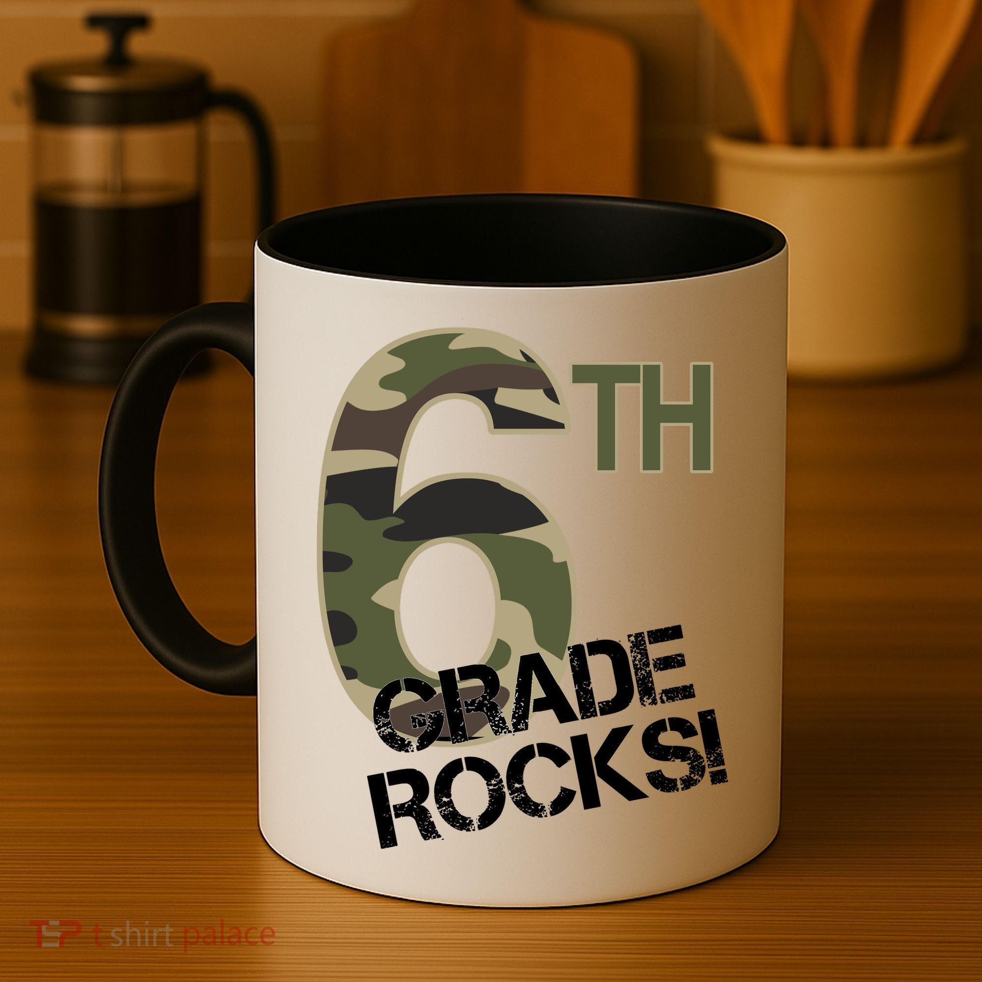 6th Grade Rocks Camo Coffee Mug