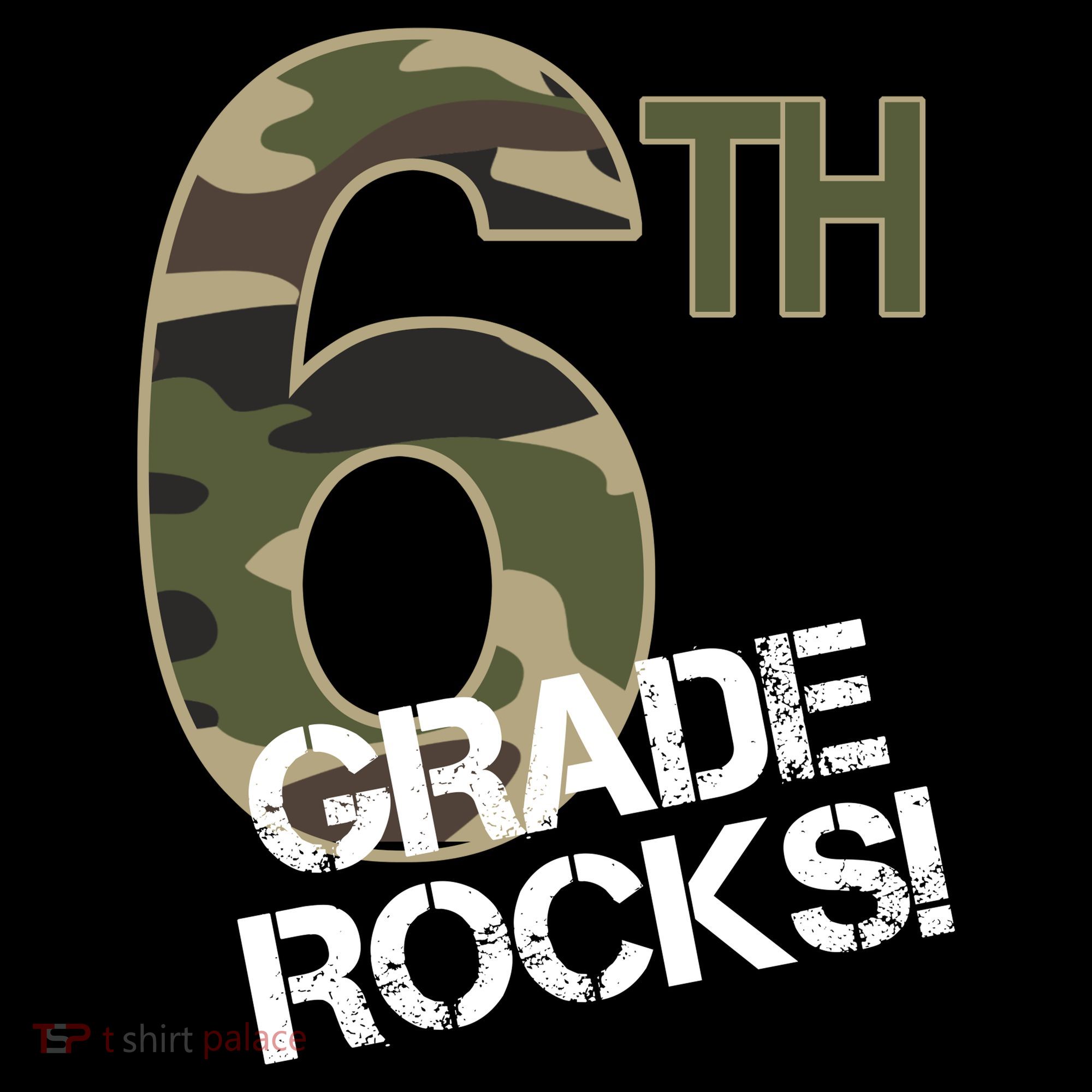 6th Grade Rocks Camo Coaster