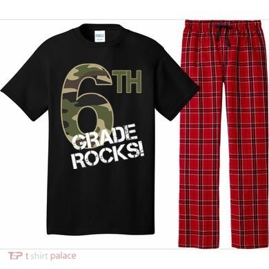 6th Grade Rocks Camo Pajama Set