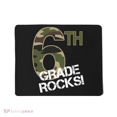 6th Grade Rocks Camo Mousepad