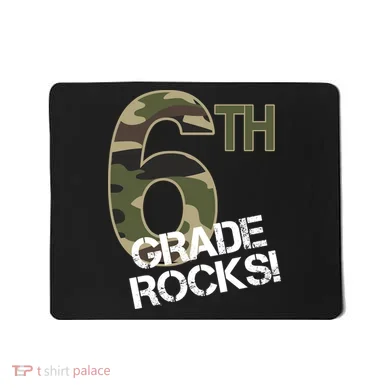 6th Grade Rocks Camo Mousepad