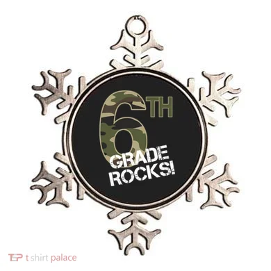 6th Grade Rocks Camo Ornament