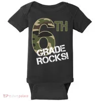 6th Grade Rocks Camo Baby Bodysuit thumb 0