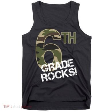 6th Grade Rocks Camo Tank Top