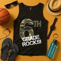 6th Grade Rocks Camo Tank Top thumb 4