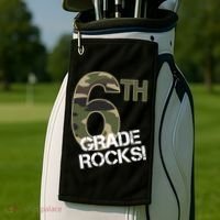 6th Grade Rocks Camo Golf Towel thumb 2