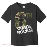6th Grade Rocks Camo Toddler T-Shirt thumb 0