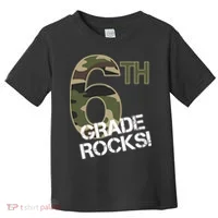 6th Grade Rocks Camo Toddler T-Shirt thumb 0