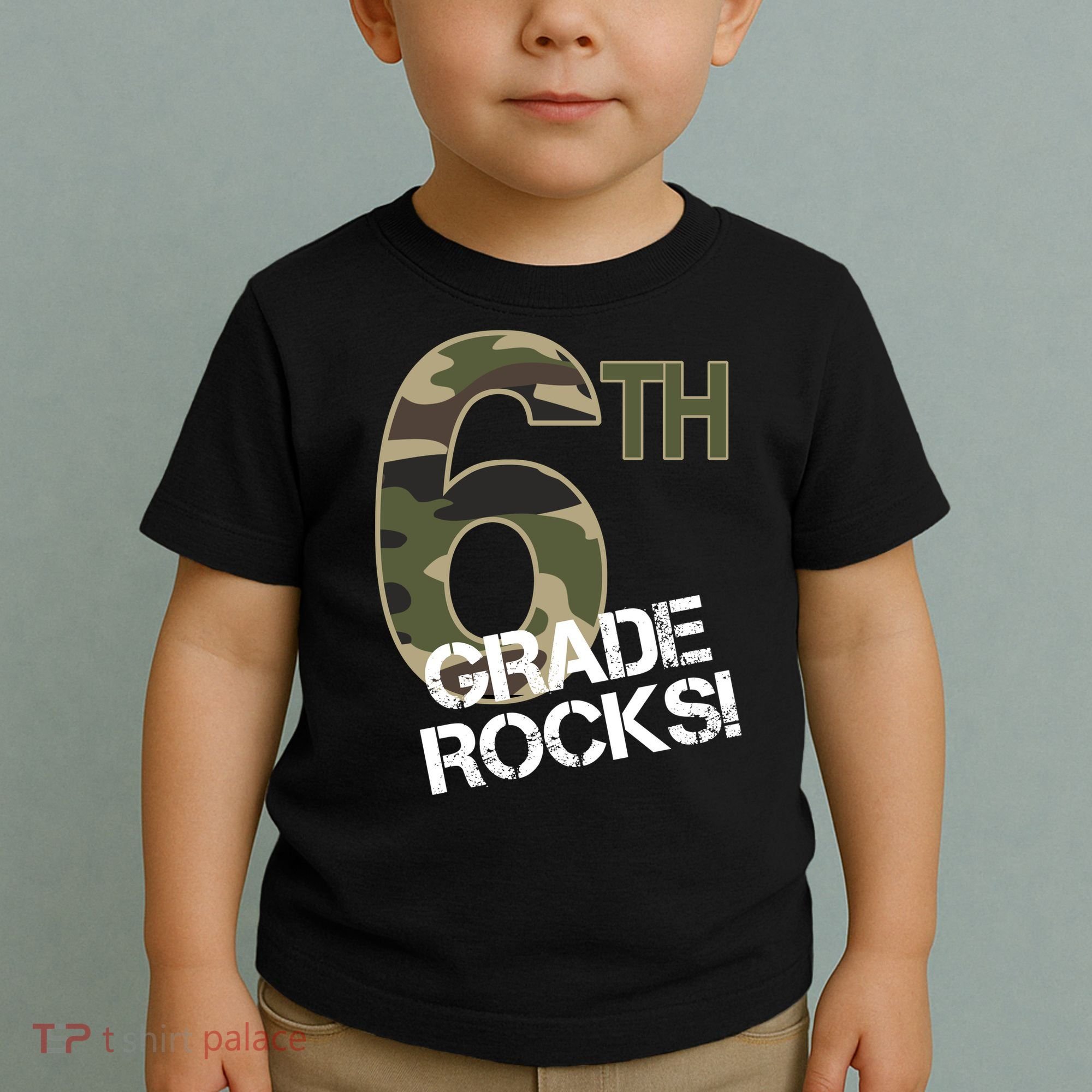 6th Grade Rocks Camo Toddler T-Shirt