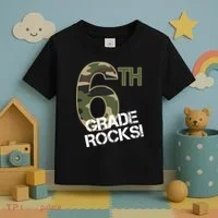 6th Grade Rocks Camo Toddler T-Shirt thumb 3