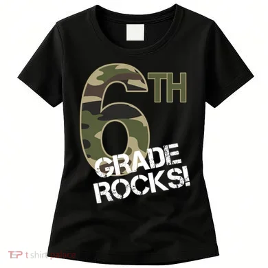 6th Grade Rocks Camo Women's T-Shirt