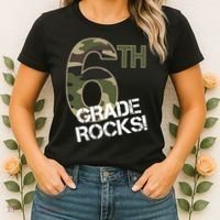 6th Grade Rocks Camo Women's T-Shirt thumb 2