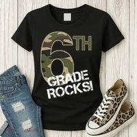 6th Grade Rocks Camo Women's T-Shirt thumb 3