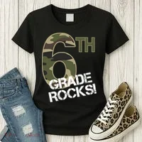 6th Grade Rocks Camo Women's T-Shirt thumb 3
