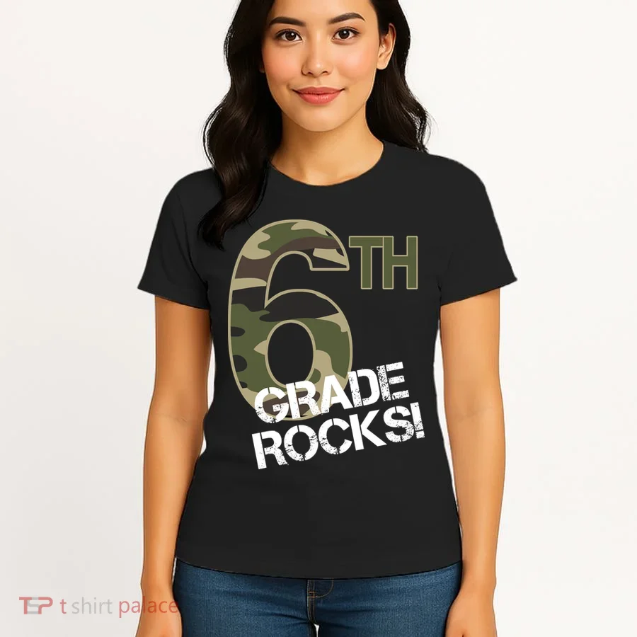 6th Grade Rocks Camo Women's T-Shirt