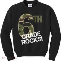 6th Grade Rocks Camo Kids Sweatshirt thumb 0