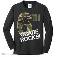 6th Grade Rocks Camo Kids Long Sleeve Shirt thumb 0