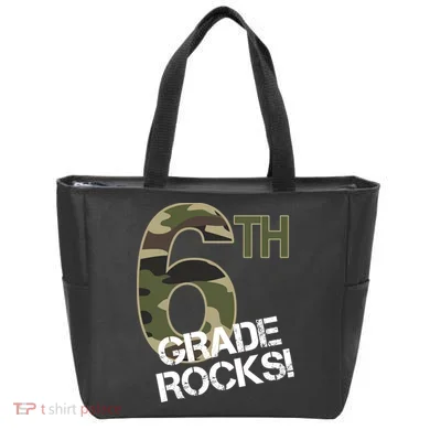 6th Grade Rocks Camo Tote Bag