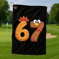67 Thanksgiving Turkey Golf Towel thumb 1