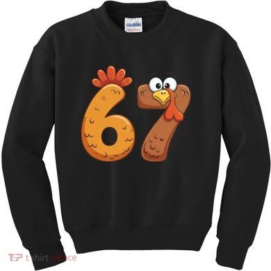 67 Thanksgiving Turkey Kids Sweatshirt
