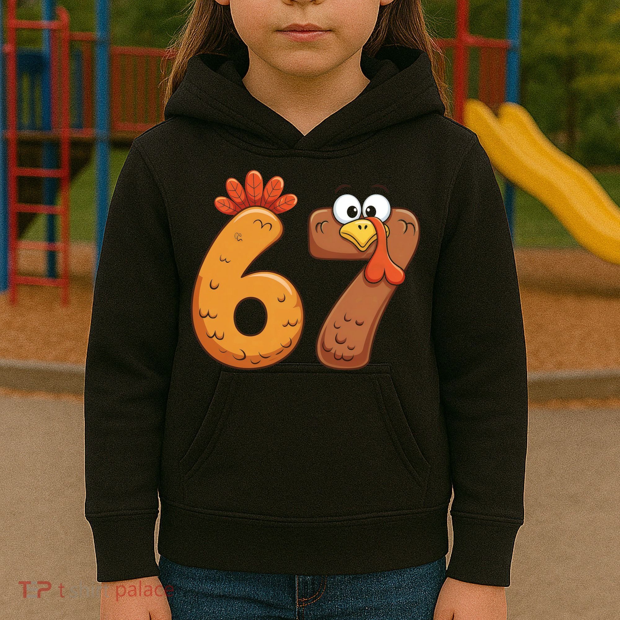 67 Thanksgiving Turkey Kids Hoodie