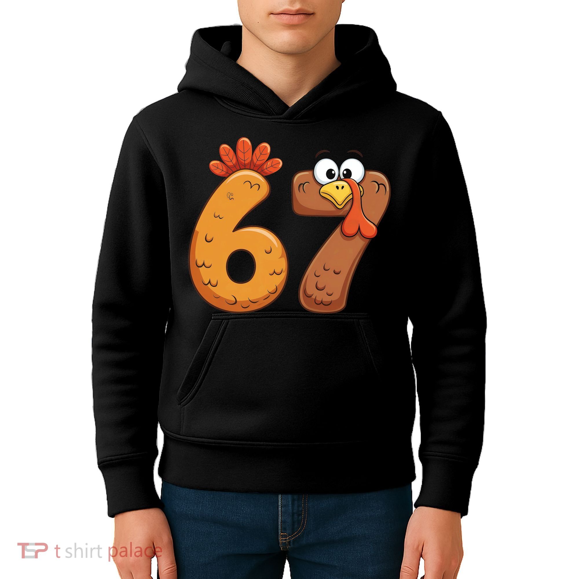 67 Thanksgiving Turkey Kids Hoodie