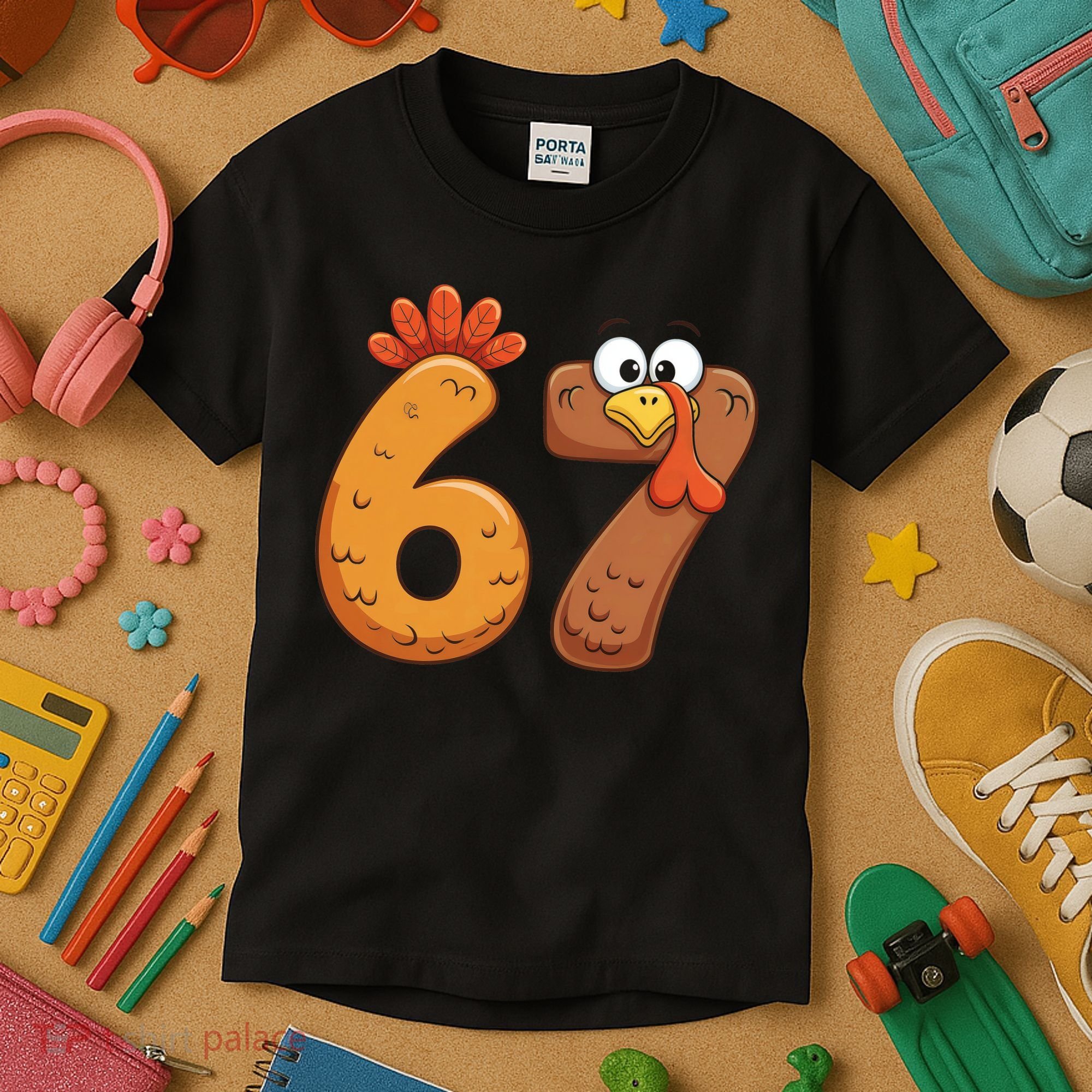67 Thanksgiving Turkey Kids T-Shirt