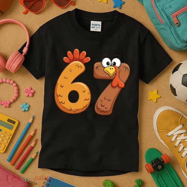 67 Thanksgiving Turkey Kids T-Shirt