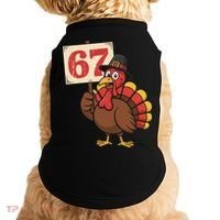 67 Turkey Thanksgiving Meme Funny Sixty Seven Doggie Tank thumb 0