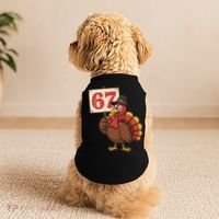 67 Turkey Thanksgiving Meme Funny Sixty Seven Doggie Tank thumb 2